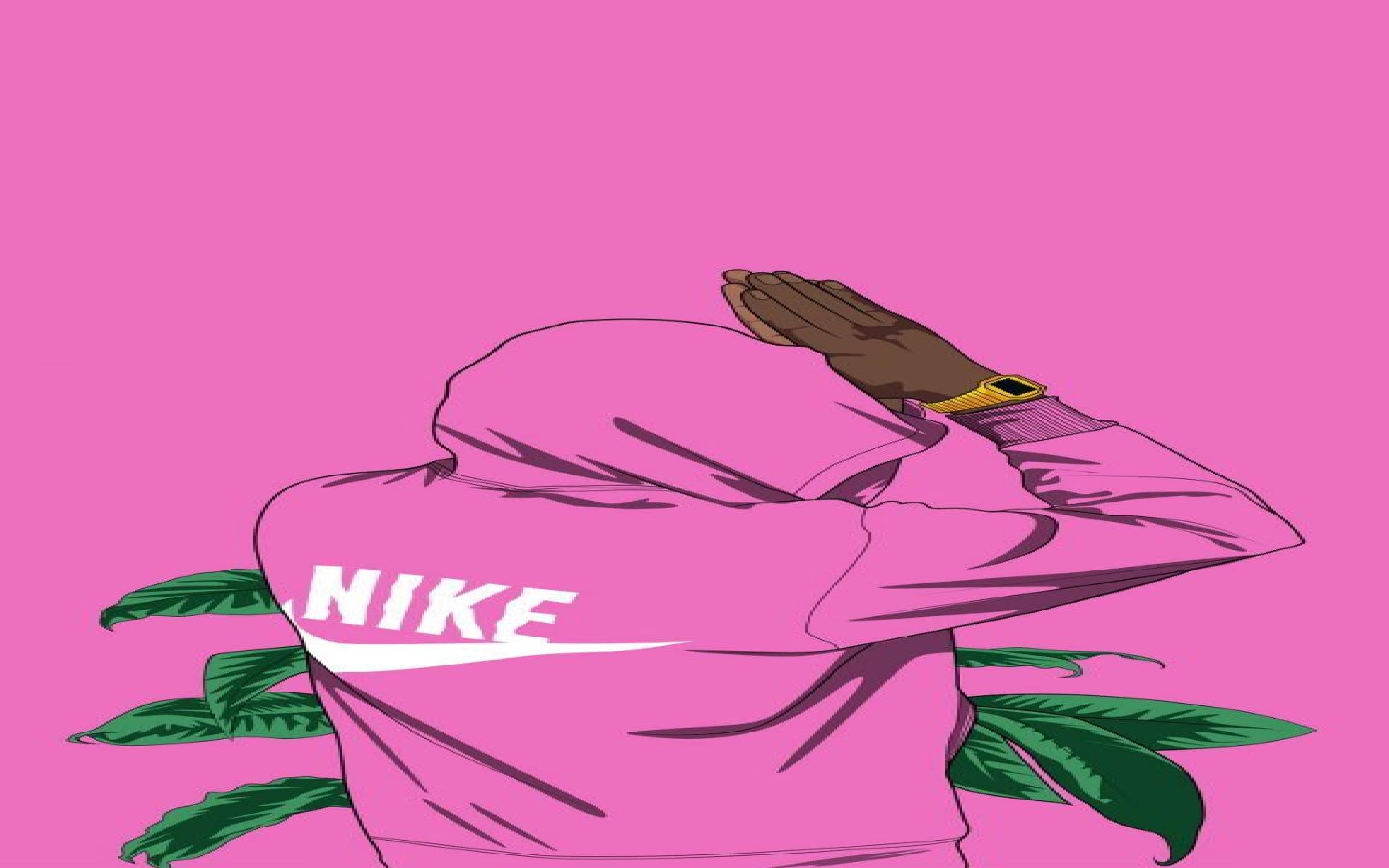Logo Nike sfondo blu scuro, 1920x1080 Full HD, PC