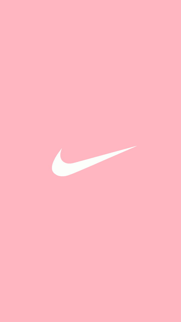 Logo Nike bianco sfondo rosa, 720x1280 Verticale, Xiaomi
