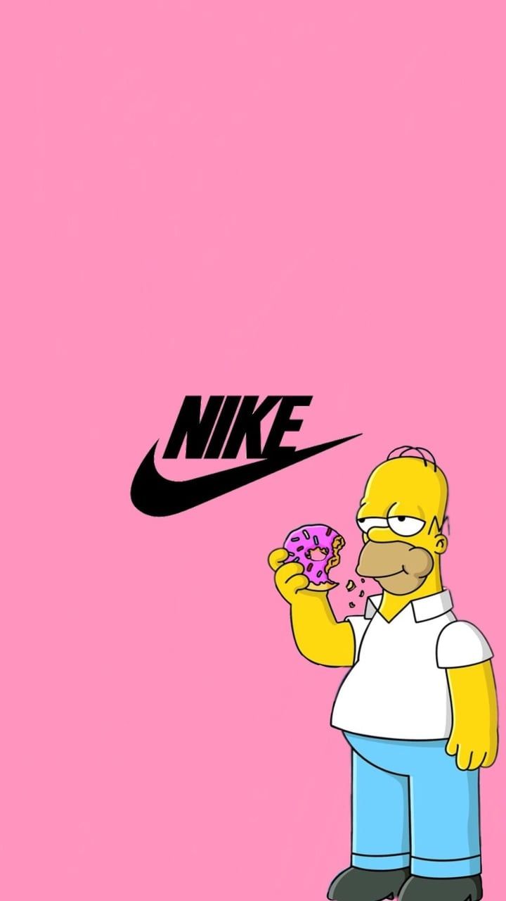 Logo Nike sfondo rosa, 800x1422 Verticale, Telefono