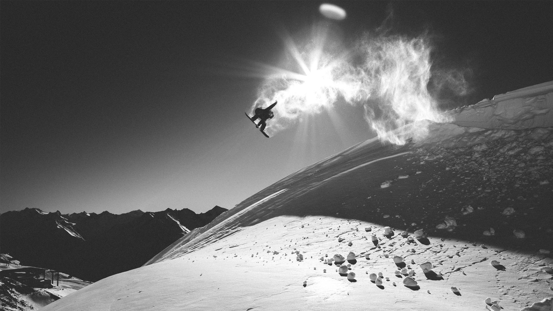 Snowboarder salto neve montagna, 1920x1080 Full HD 1080p, Laptop