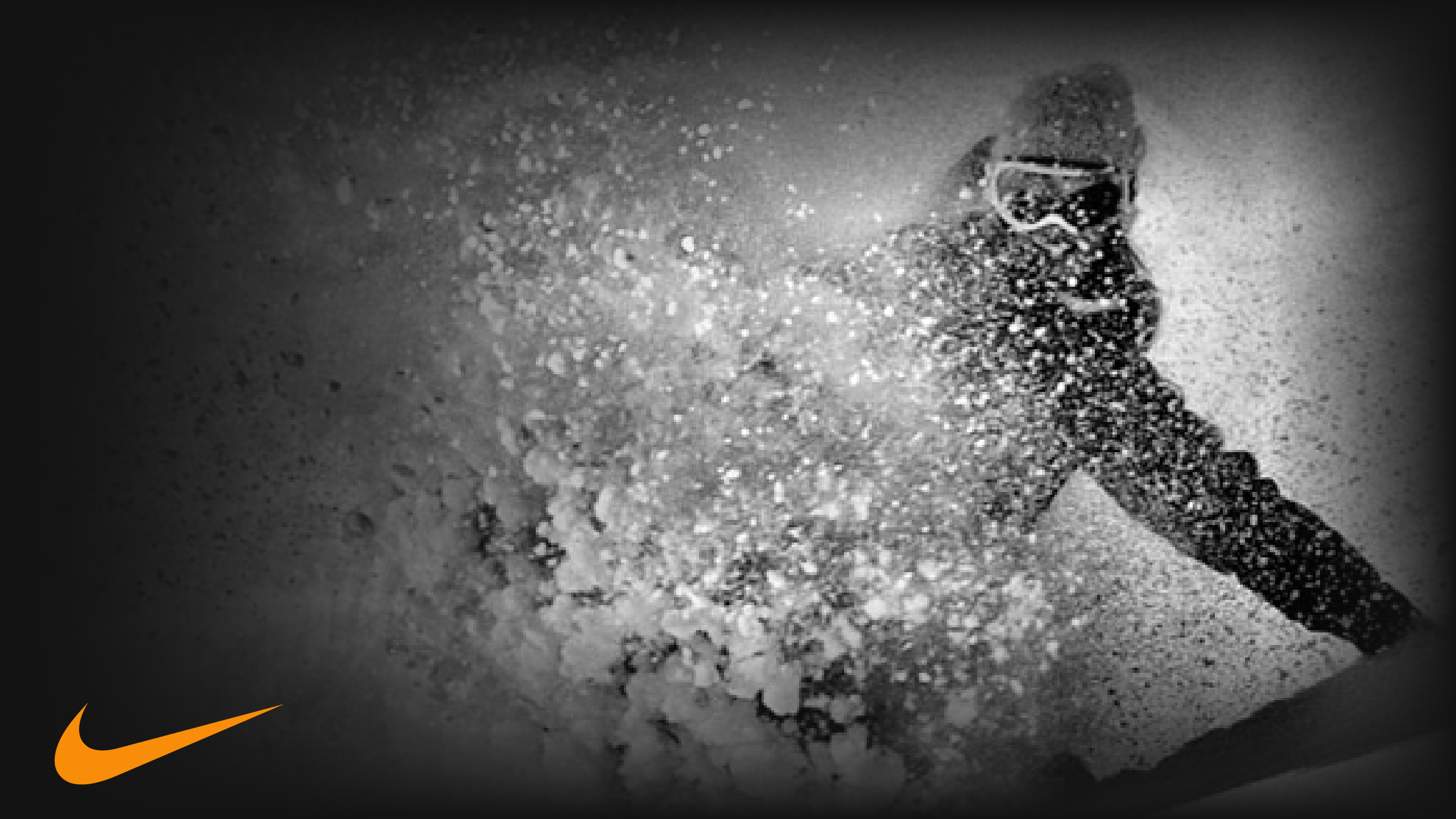 Snowboarder logo Nike neve, abbigliamento sportivo, 2560x1440 1440p, Desktop