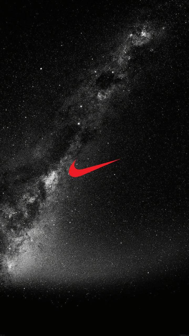 Logo Nike rosso su galassia, 720x1280 Full HD Verticale, iPhone