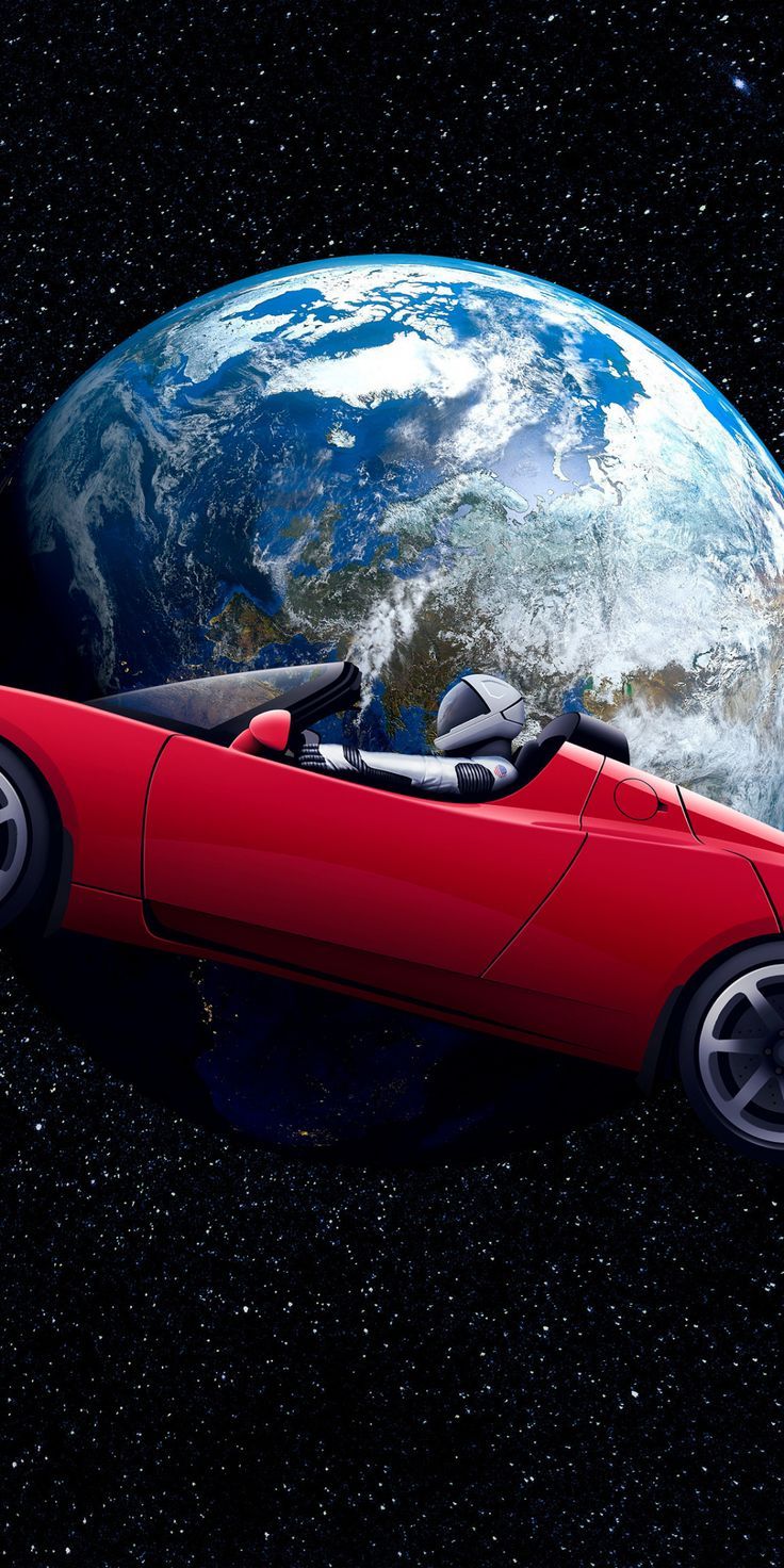Tesla Roadster astronauta orbita terrestre, 736x1472 Verticale, Xiaomi