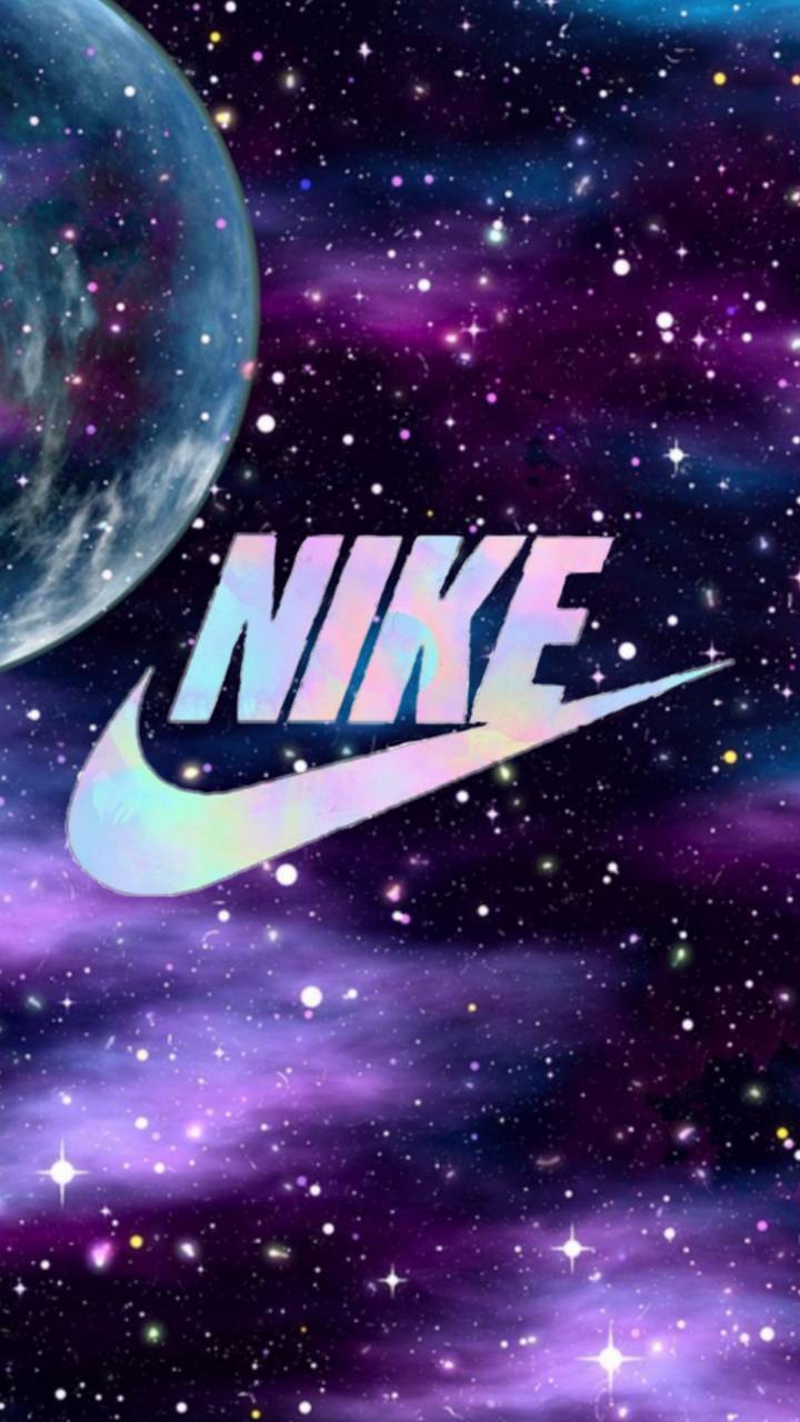 Logo Nike su nebulosa blu, 1207x2049 Verticale, Android