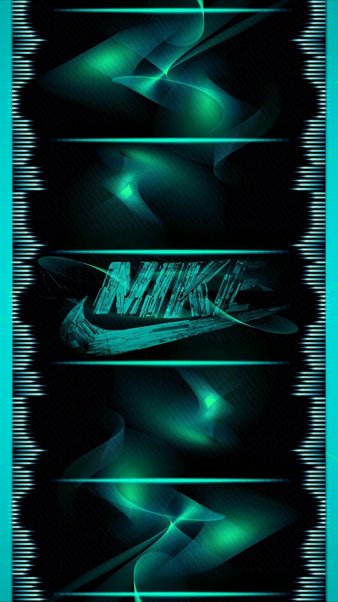 Logo Nike astratto verde, abbigliamento sportivo, 1080x1920 Verticale, Telefono