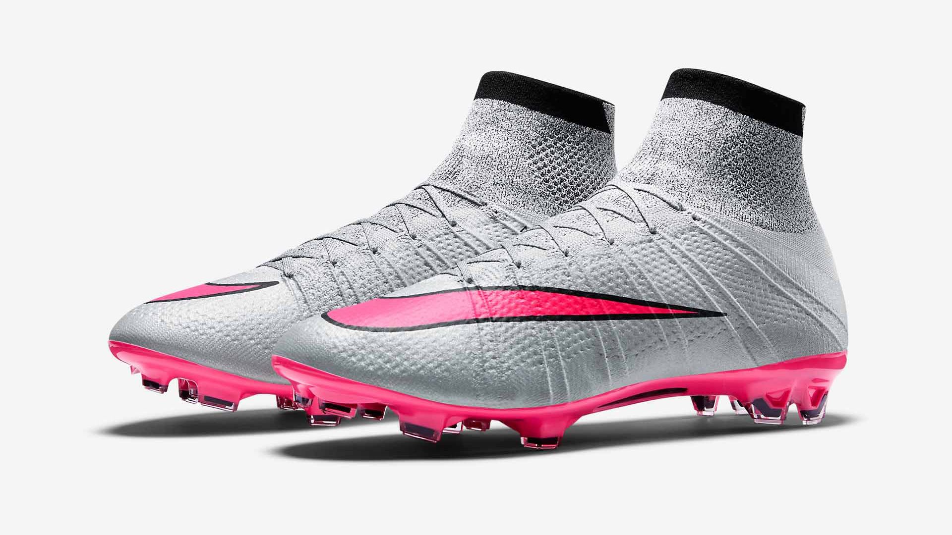 Scarpa calcio Nike Mercurial grigia-rosa, abbigliamento sportivo, 1920x1080 1080p, PC