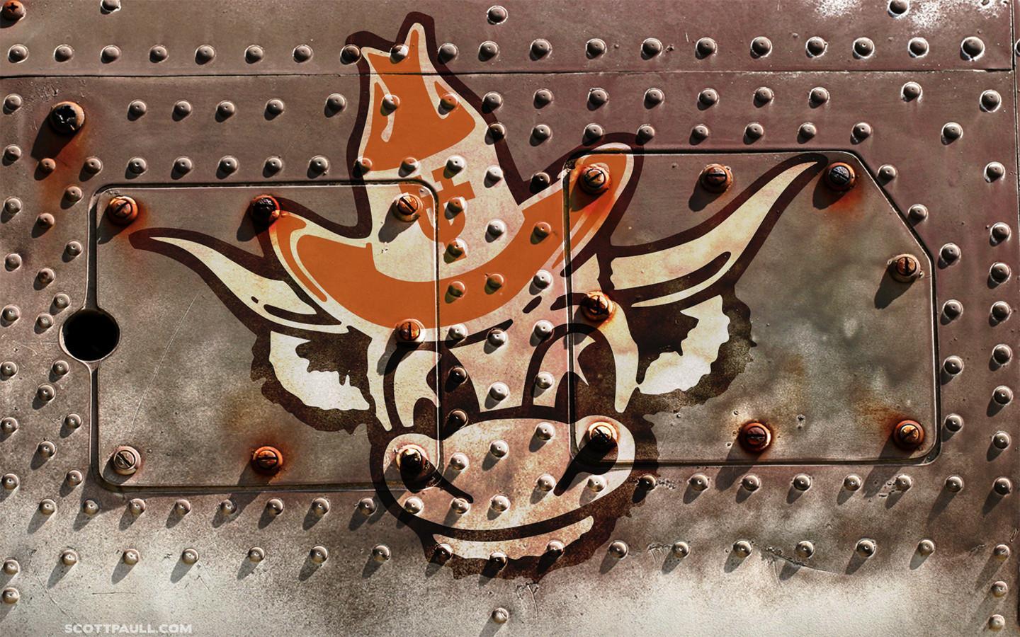 Logo Texas Longhorns arancione, 1024x1024 HD, Desktop