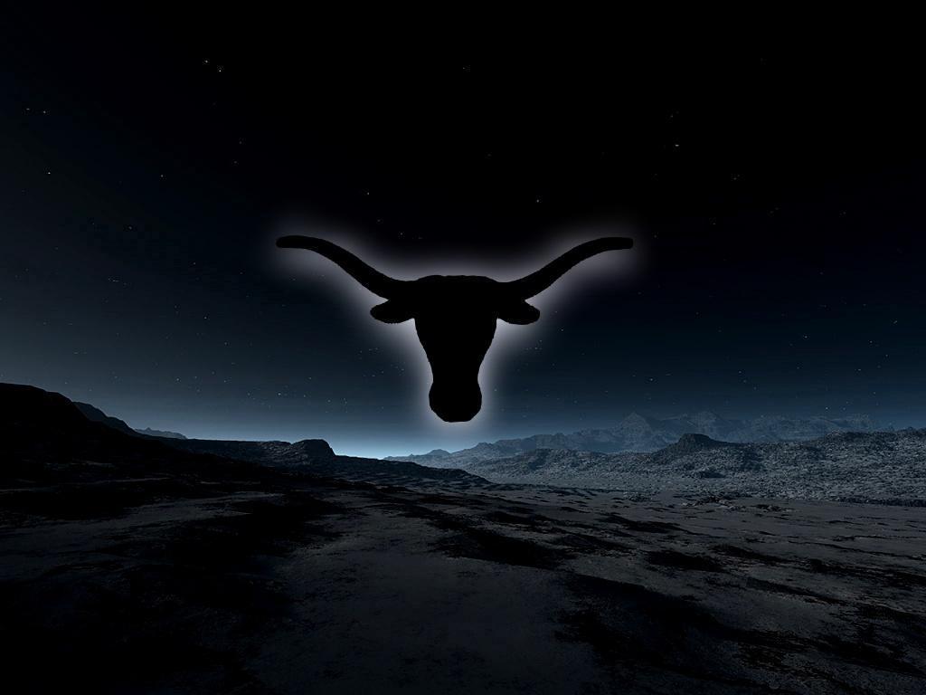 Logo Longhorn silhouette notturna, 1024x768 HD, Desktop