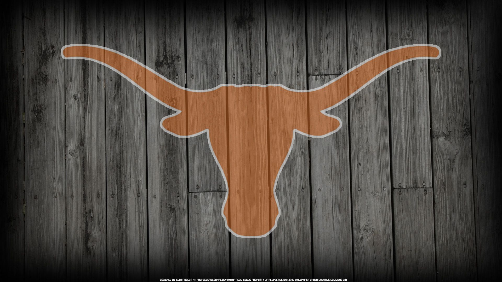 Logo Texas Longhorns su legno, 1920x1080 Full HD 1080p, Desktop