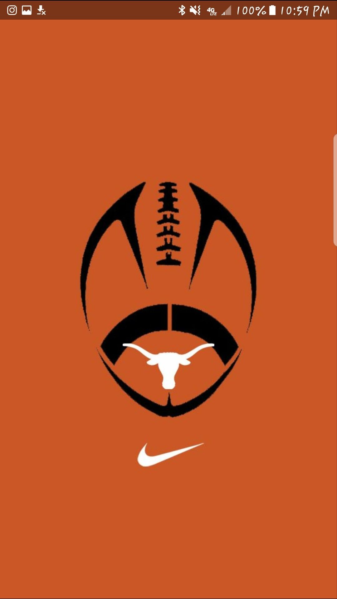 Logo Texas Longhorns arancione, 1080x1920 Full HD Verticale, Smartphone