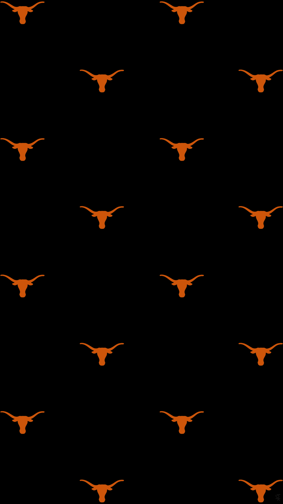 Logo Longhorns arancione ripetuto, 1080x1920 Full HD Verticale, Smartphone