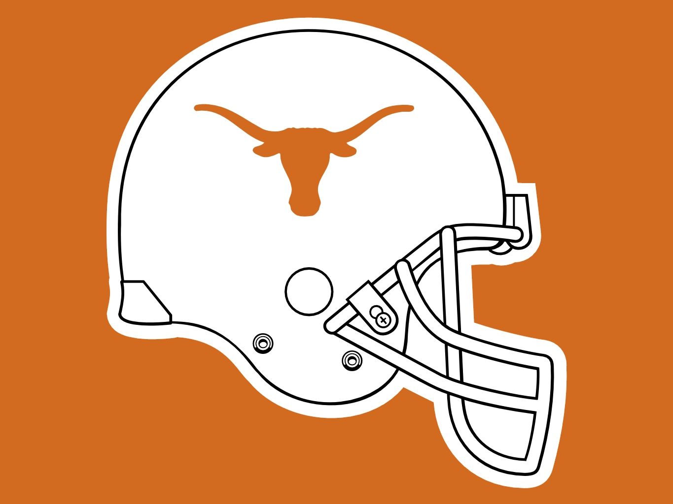 Casco Texas Longhorns arancione, 1365x1024 HD, Notebook Gaming