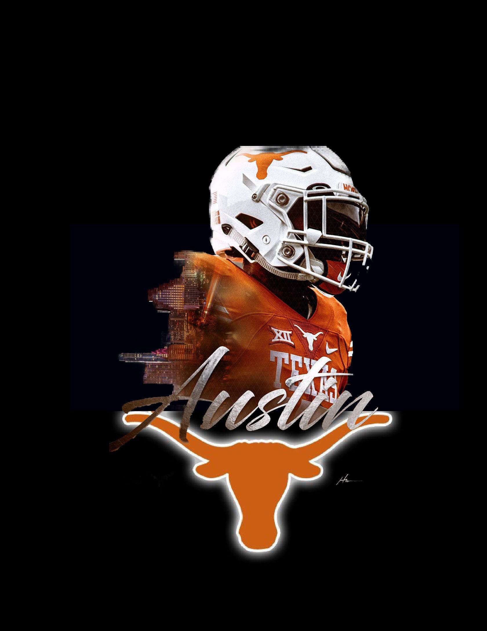 Casco football Texas Longhorns, NCAA, 1680x2175 Verticale, Mobile