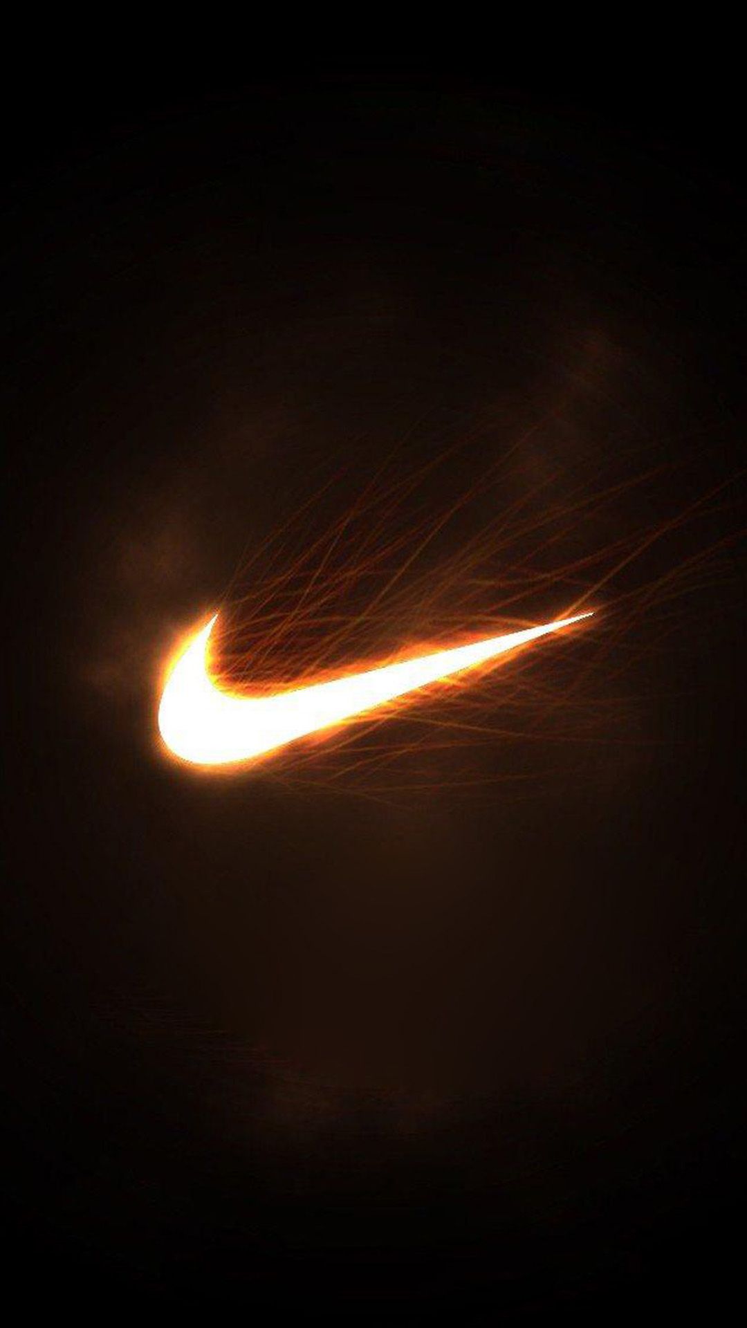 Logo Nike fiammeggiante arancione, 1080x1920 Verticale, Telefono