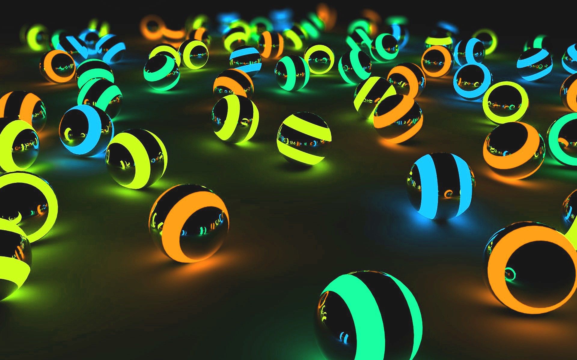 Sfere neon luminose colorate, 1920x1200 Full HD+, Laptop