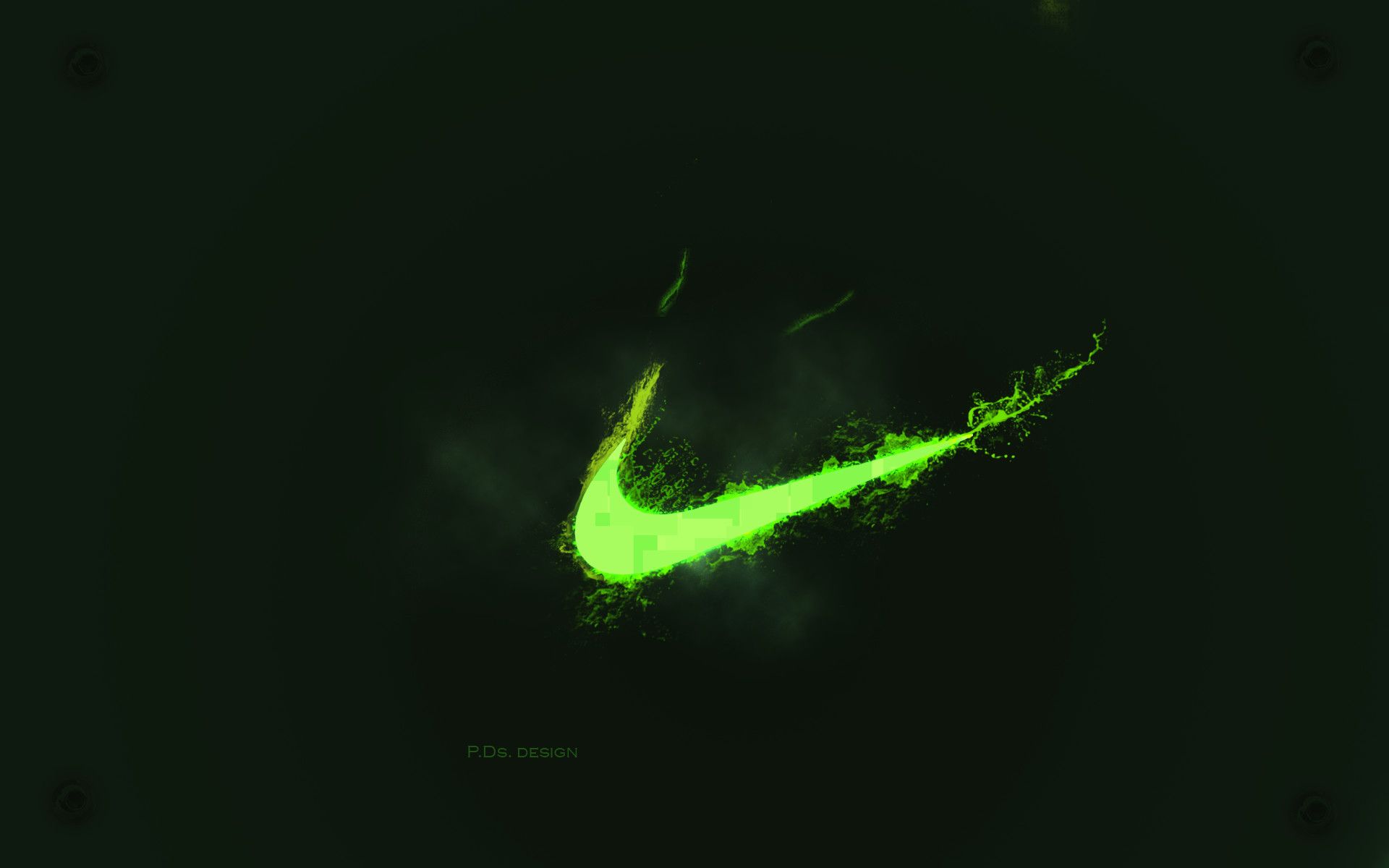 Logo Nike verde neon, swoosh, 1920x1200 WUXGA, Laptop