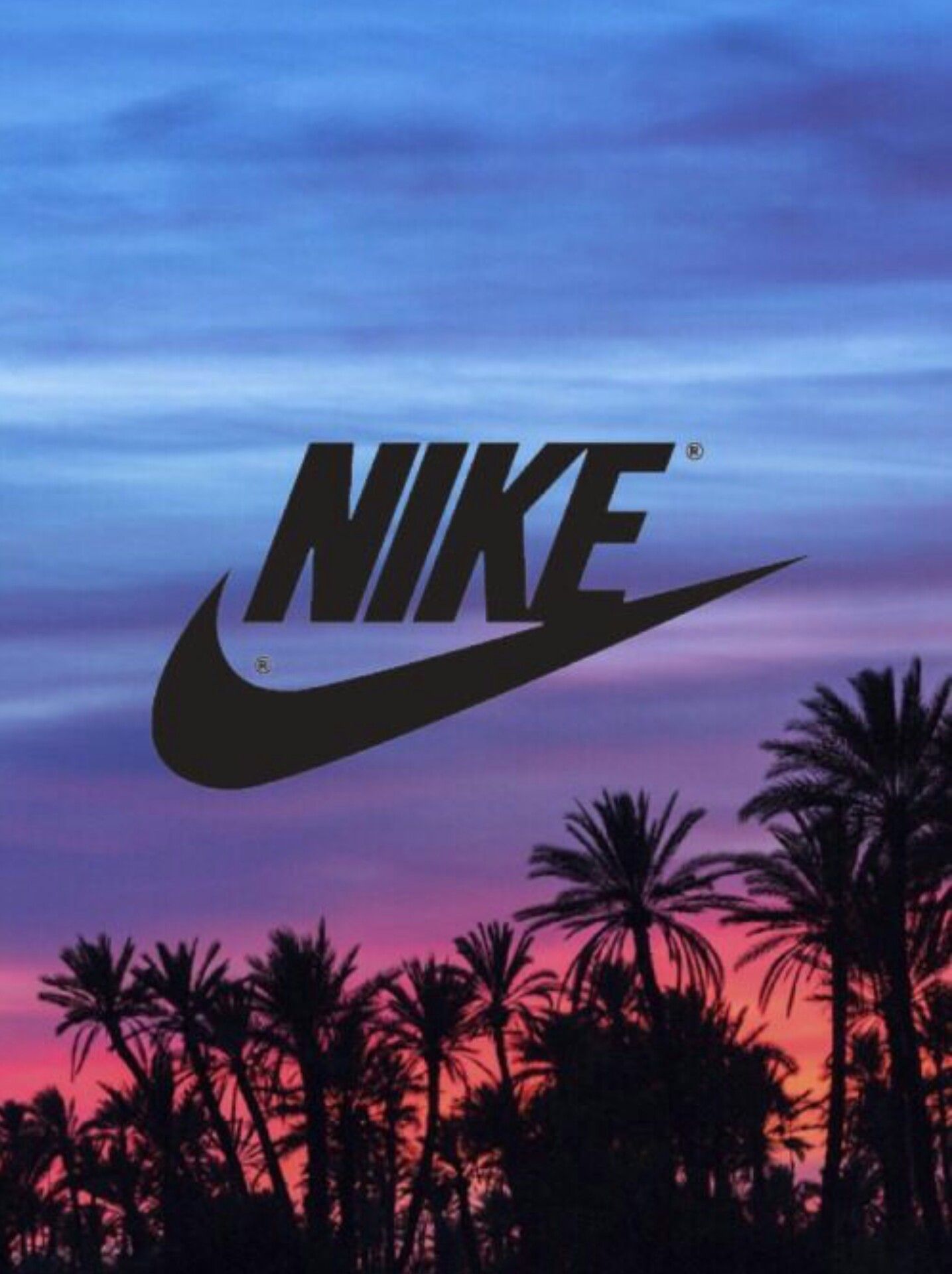 Logo Nike tramonto viola blu, 1435x1920 Verticale, Xiaomi