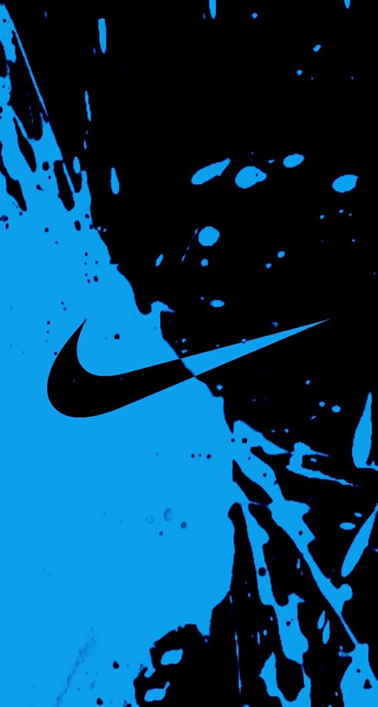 Logo Nike blu e nero, swoosh, 736x1377 Full HD Verticale, Smartphone