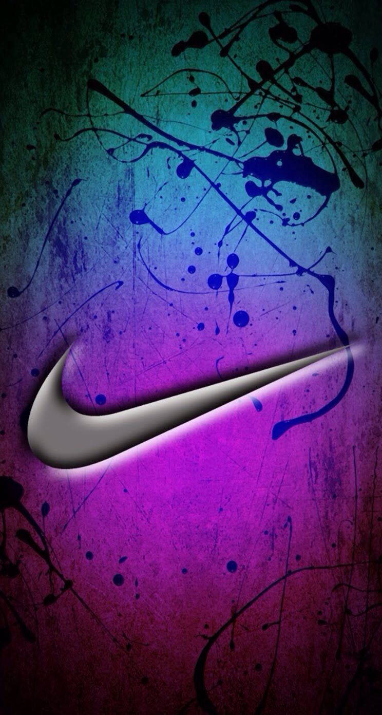 Logo Nike su cristalli azzurri, 1024x1334 Full HD Verticale, iPhone