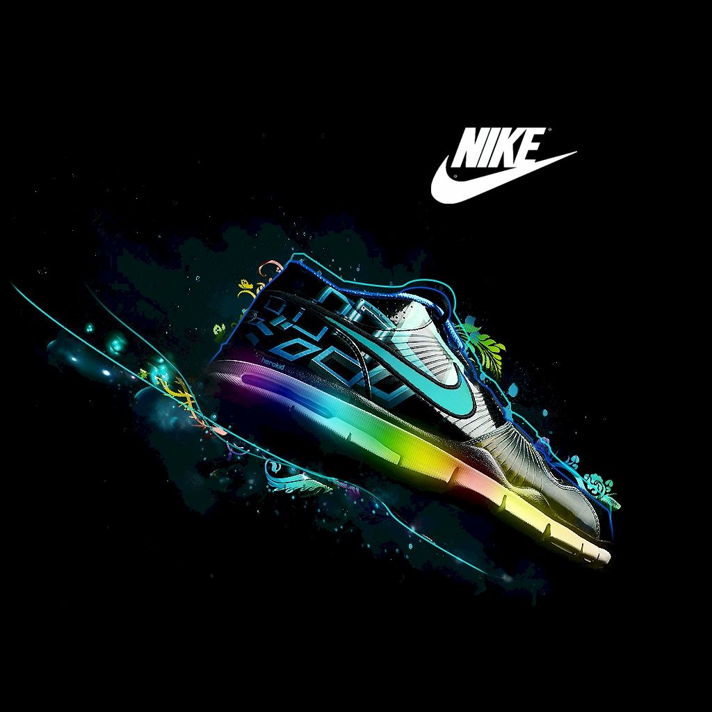 Scarpa Nike arcobaleno logo, 1024x1024 HD, PC