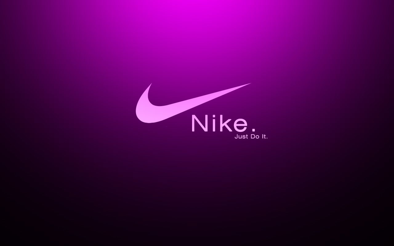 Logo Nike sfondo viola, 1280x800 720p, PC