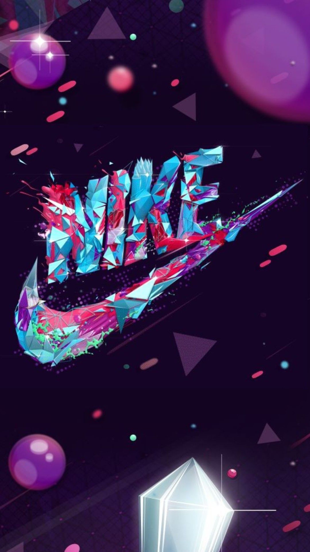 Logo Nike astratto colorato, 1080x1920 Verticale, Mobile