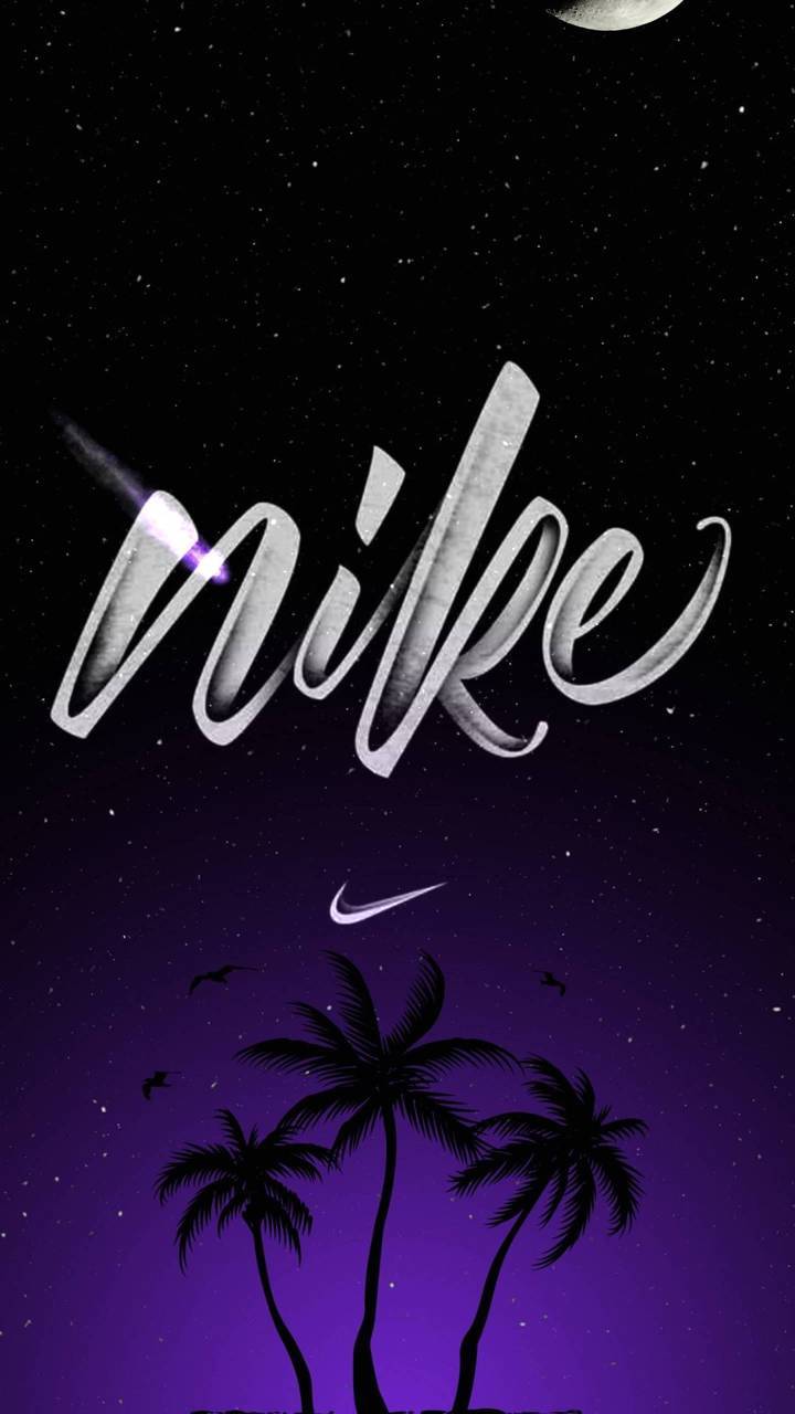 Logo Nike palme viola, abbigliamento sportivo, 720x1280 Verticale, Telefono
