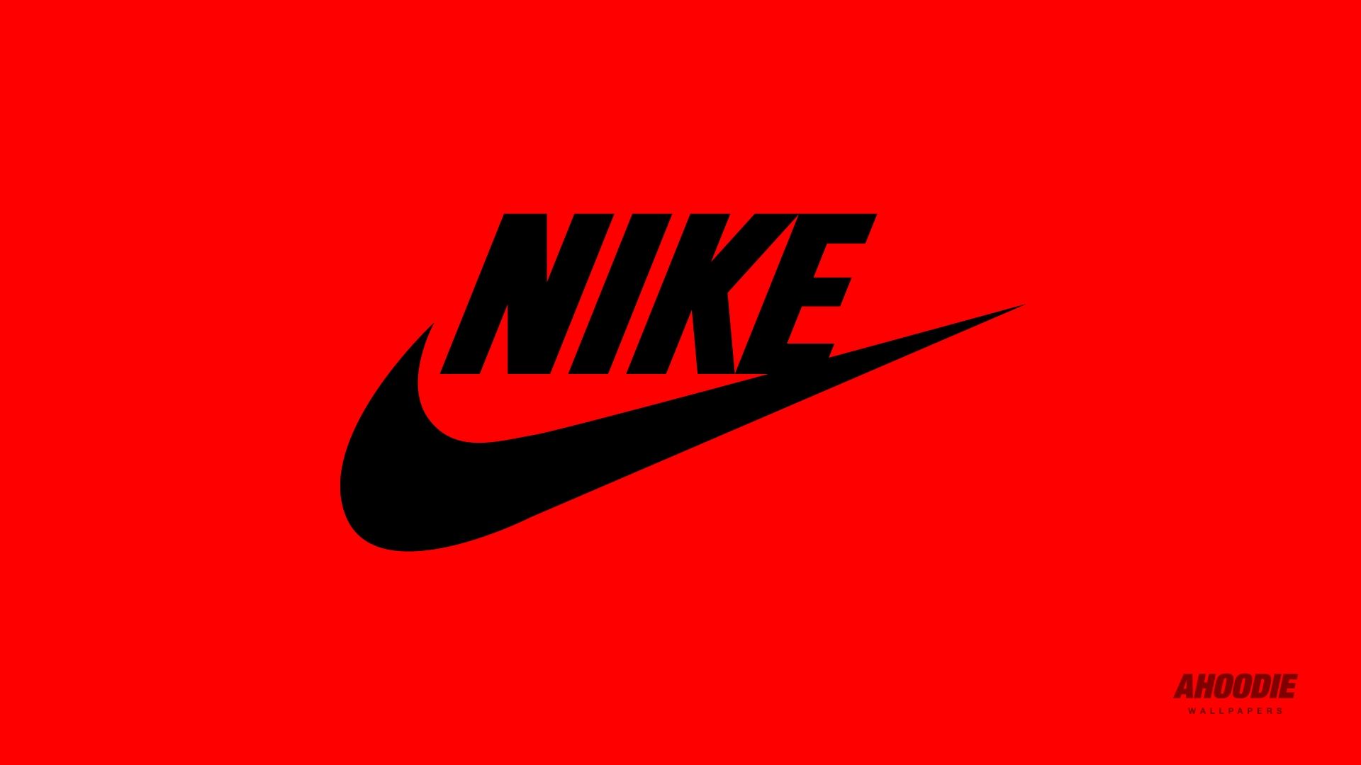 Logo Nike nero su rosso, 1920x1080 Full HD 1080p, PC Desktop