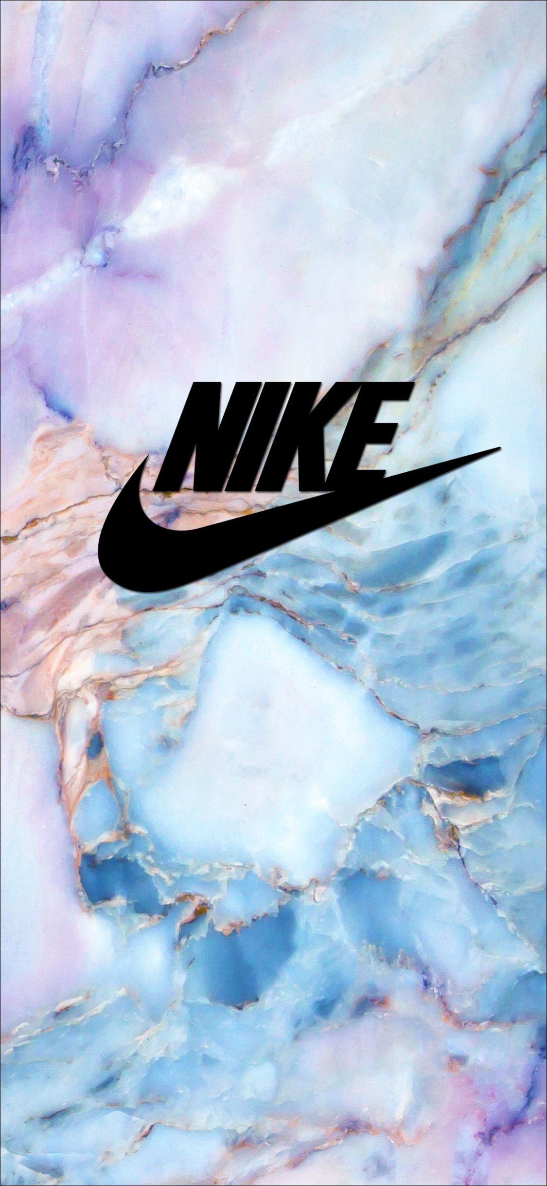 Logo Nike su marmo pastello, abbigliamento sportivo, 1125x2436 Verticale, Mobile