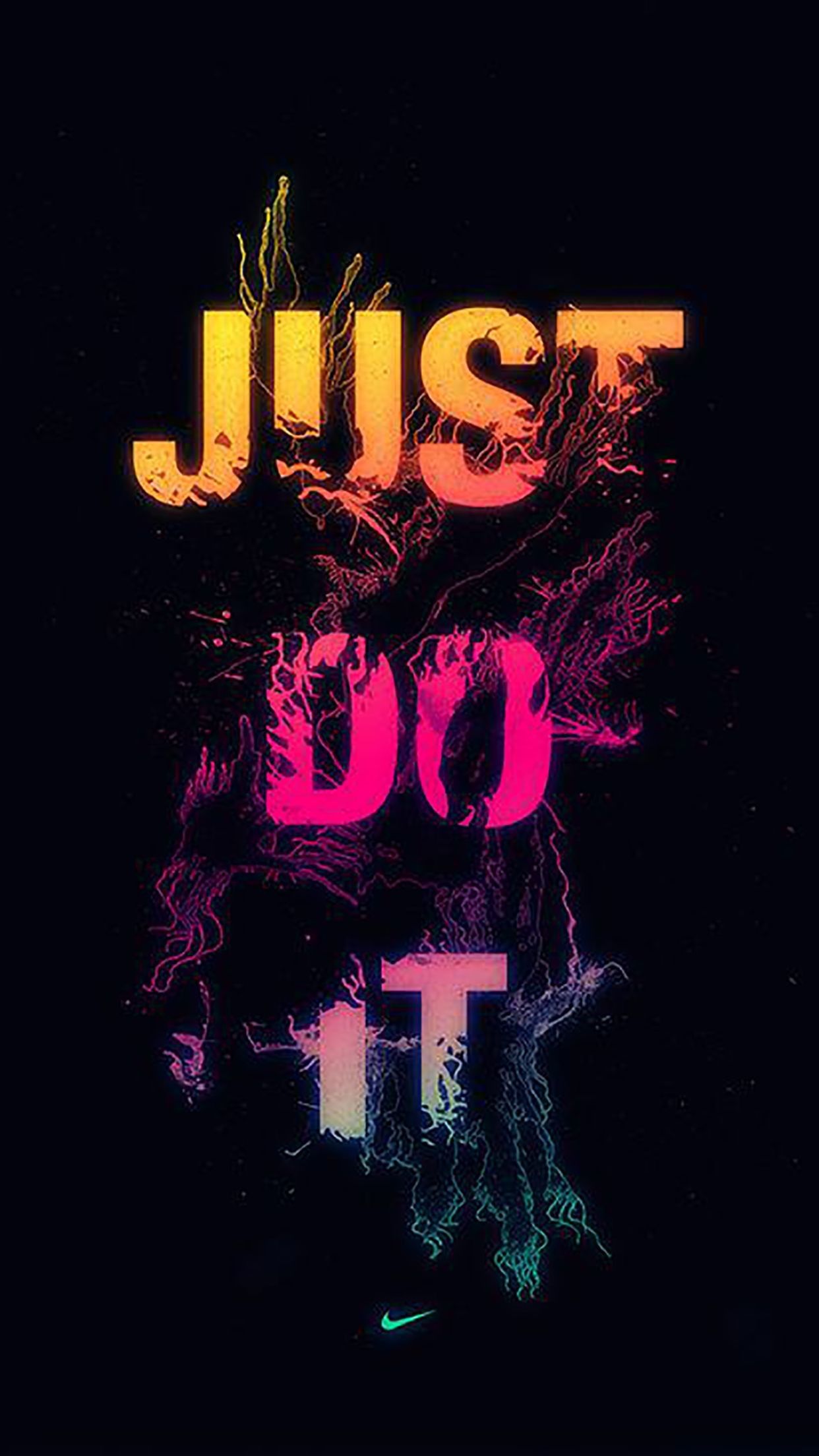 Nike Just Do It colorato, 1242x2208 Full HD Verticale, iPhone
