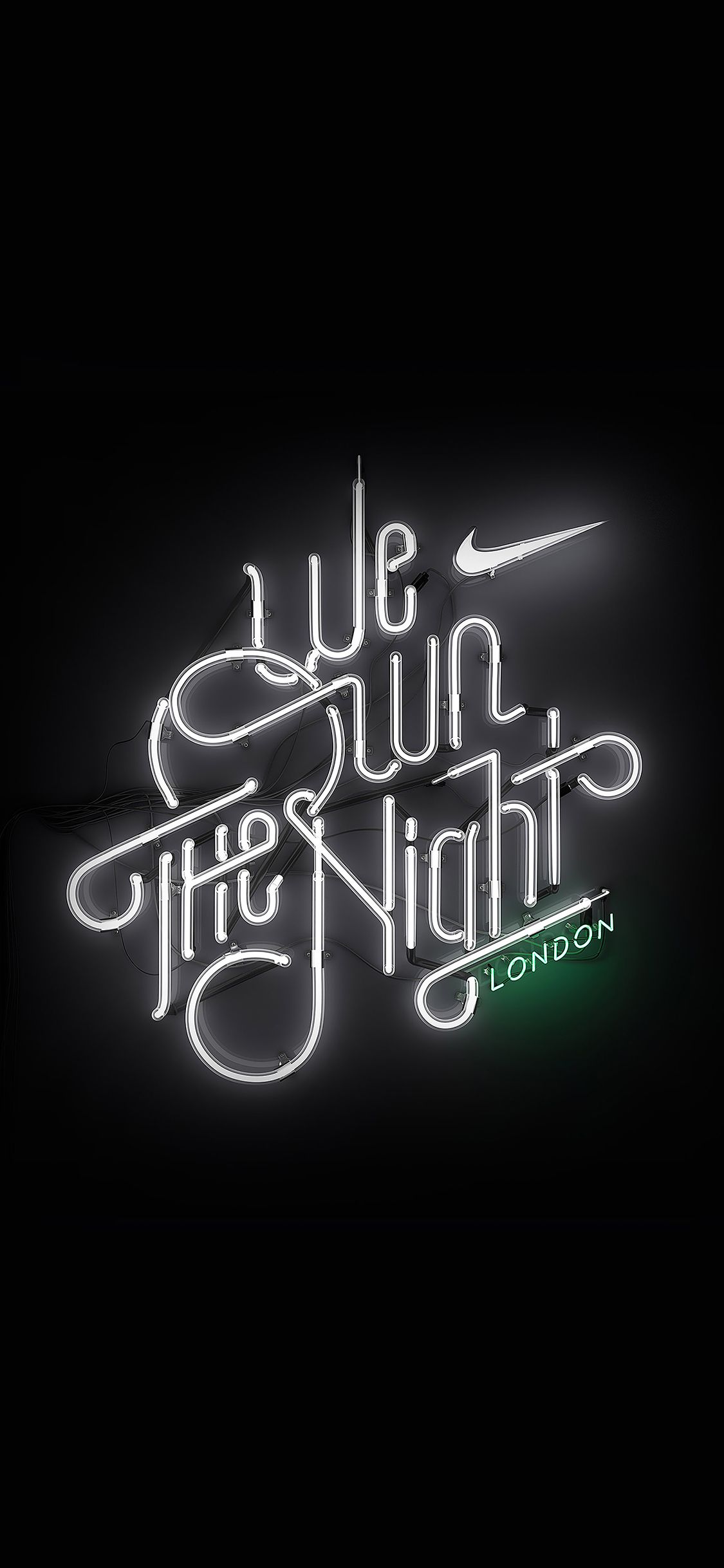 Logo Nike We Run Night, 1125x2436 Verticale, Telefono