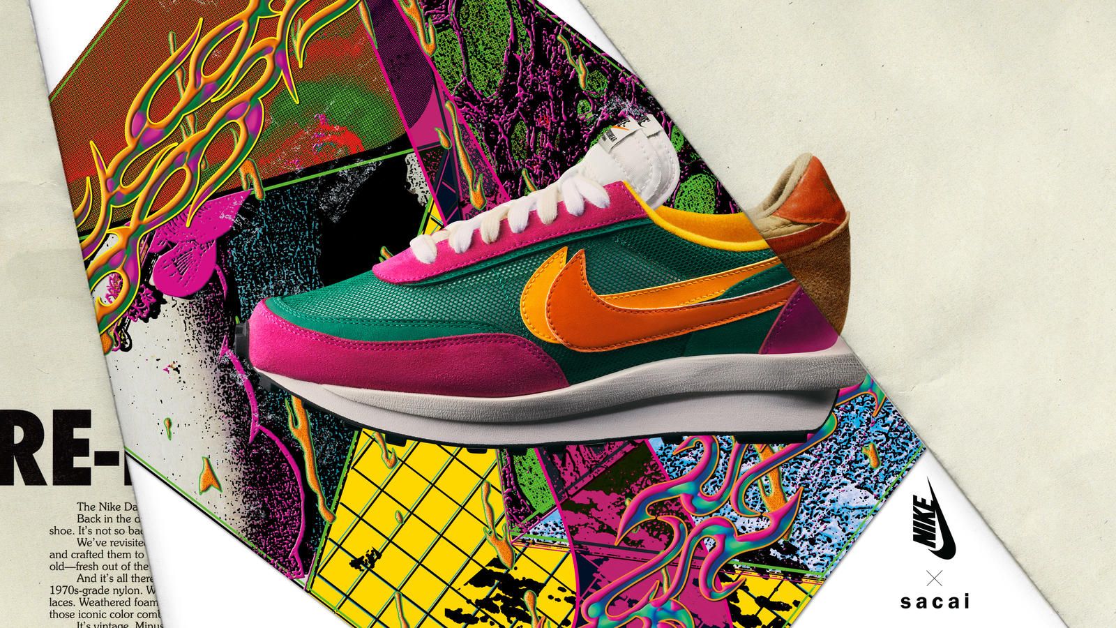 Nike x Sacai LDWaffle sneaker, 1600x900 900p, PC