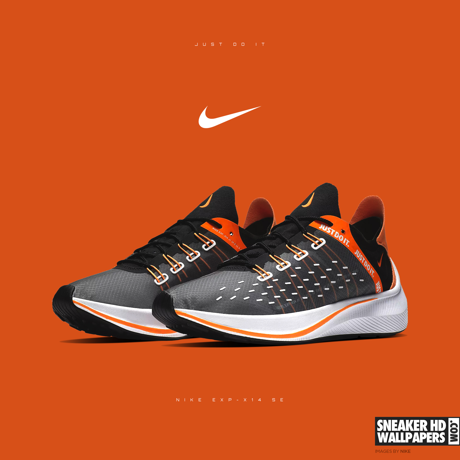 Sneaker Nike nero arancione, 1920x1920 Full HD+ WUXGA, Desktop