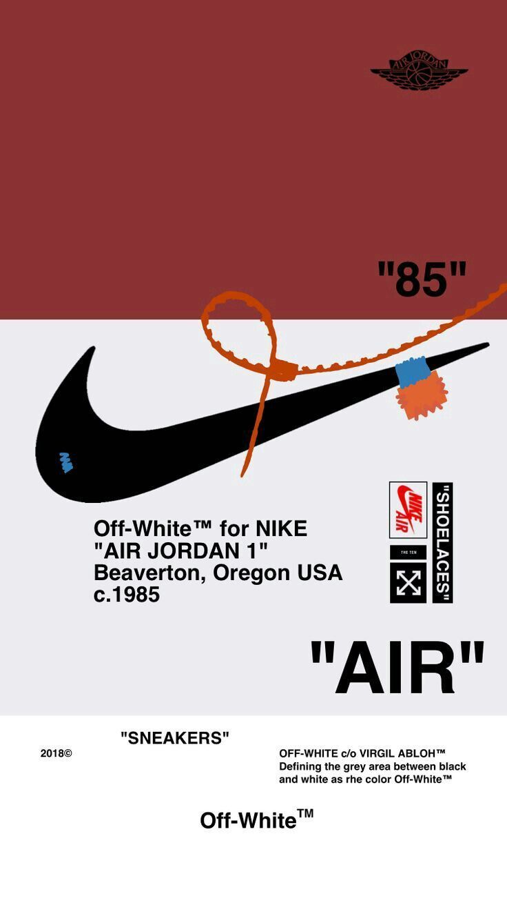 Nike Off-White logo poster, streetwear di lusso, 736x1309 Verticale, Telefono