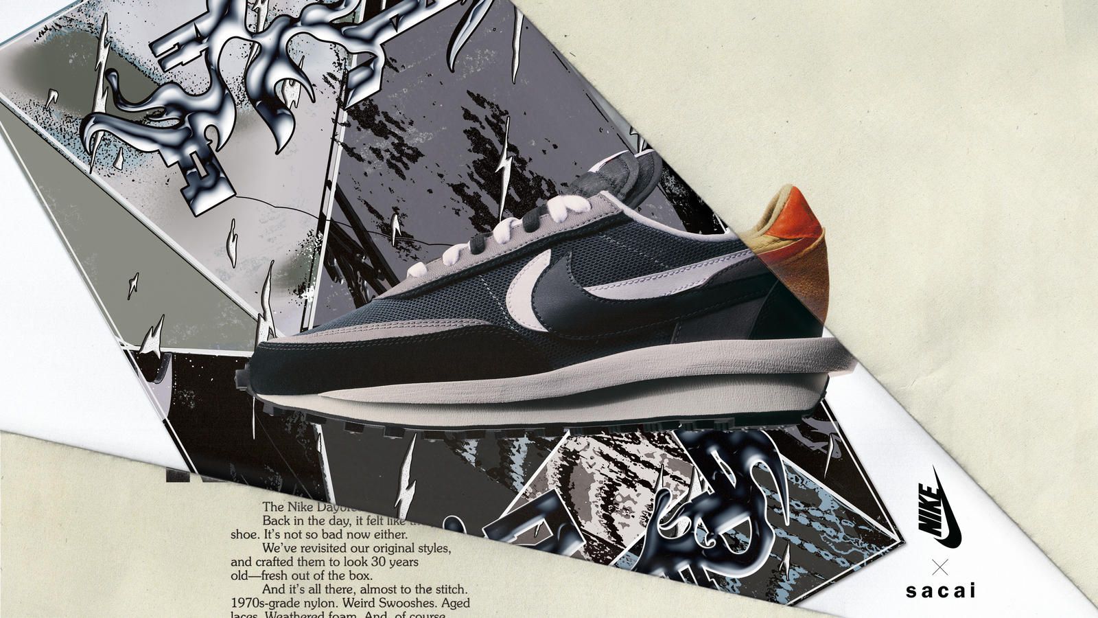 Logo Nike testo bianco nero, 1125x2436 Verticale, Mobile