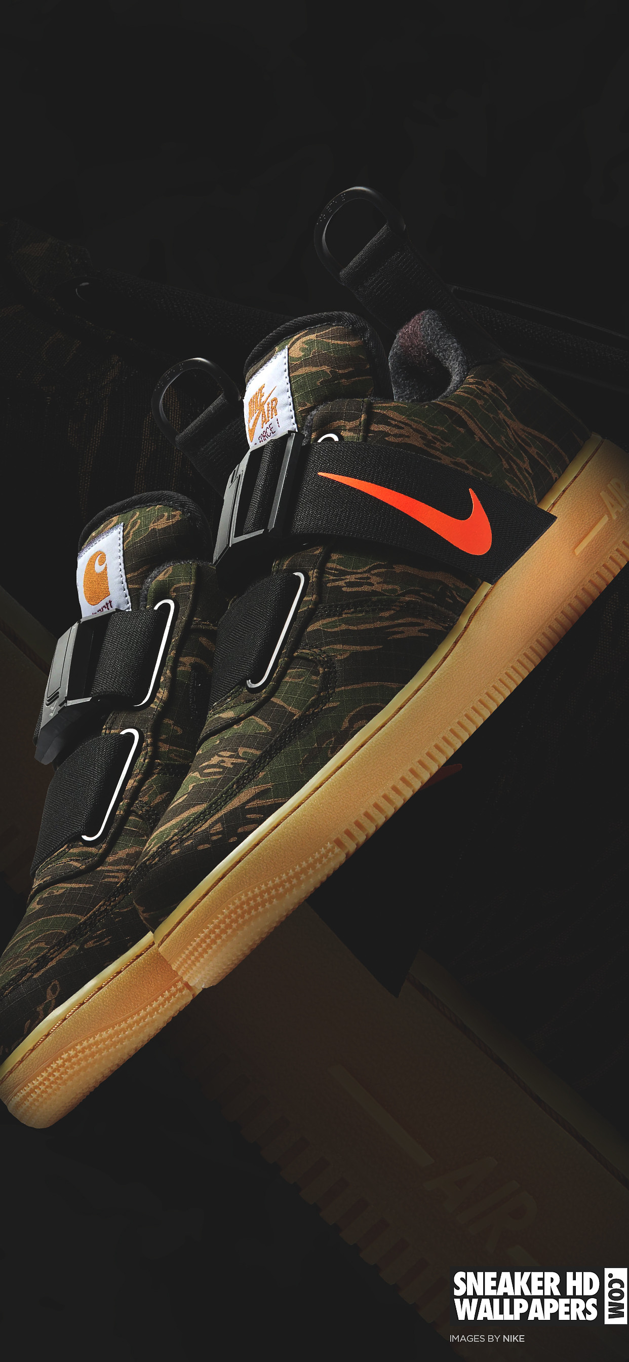 Sneaker Nike verde mimetico, 1242x2688 Verticale, Mobile