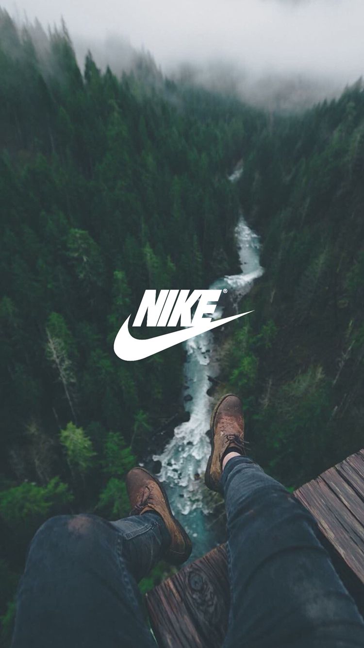 Logo Nike su foresta, 750x1334 Full HD Verticale, iPhone
