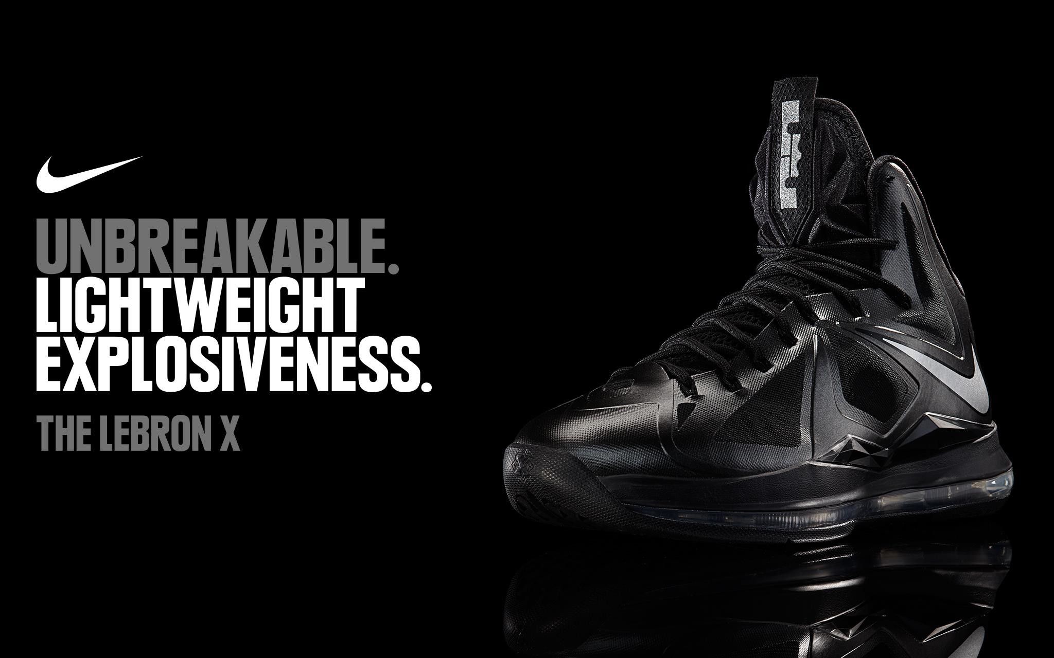 Scarpa Nike LeBron X nera, 2048x1280 alta risoluzione, Desktop