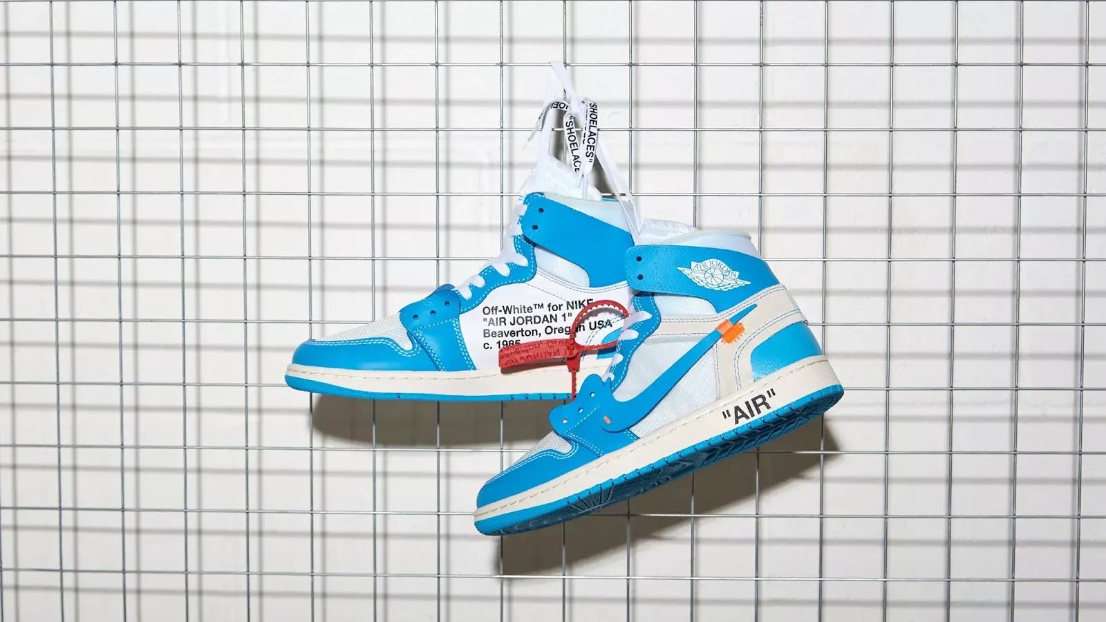 Nike Off-White Air Jordan 1 blu, 1600x900 HD Ready, iMac