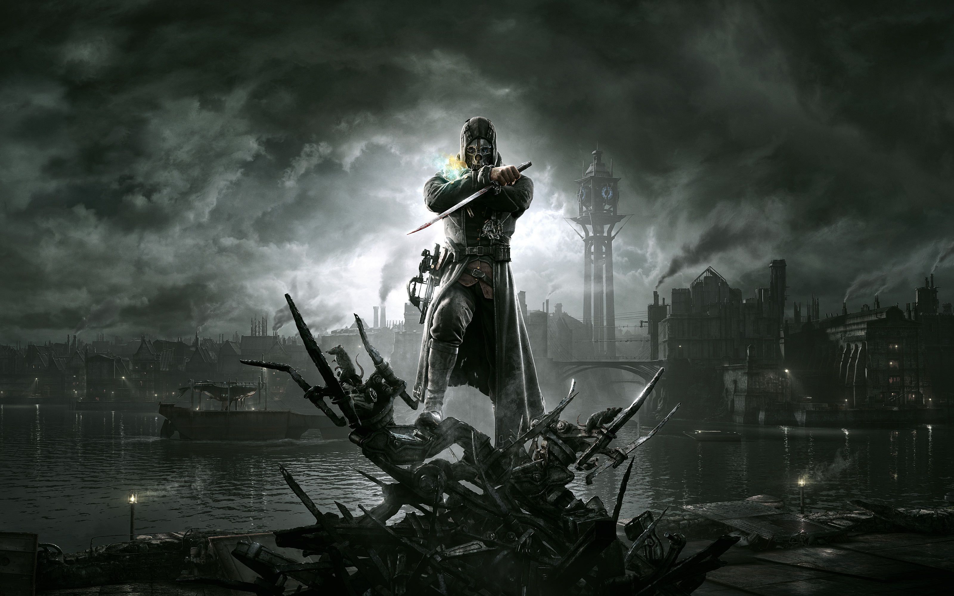 Assassino ninja sotto la pioggia, 3200x2000 WQXGA, Desktop