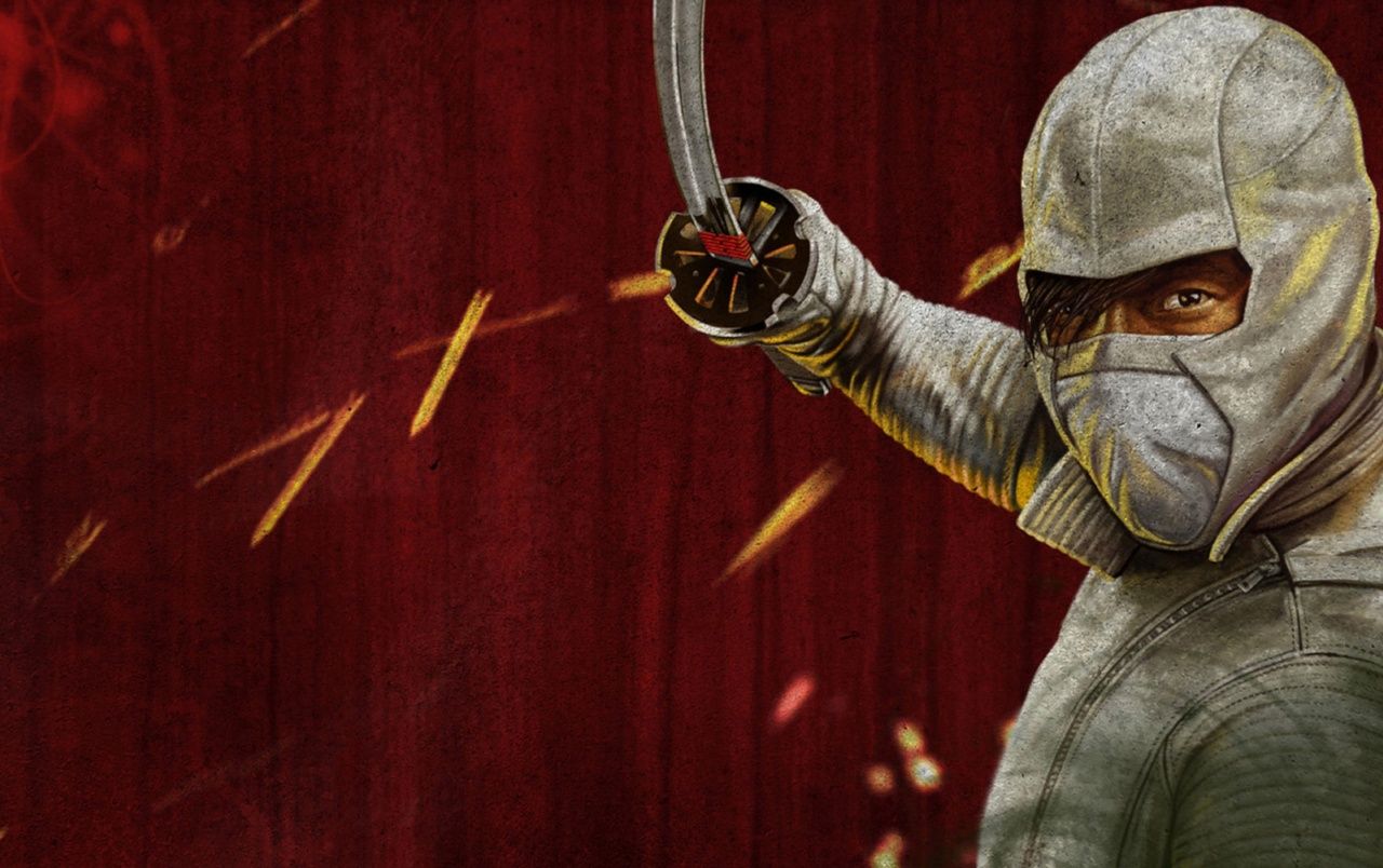 Ninja bianco con spada, 1280x804 720p, Laptop
