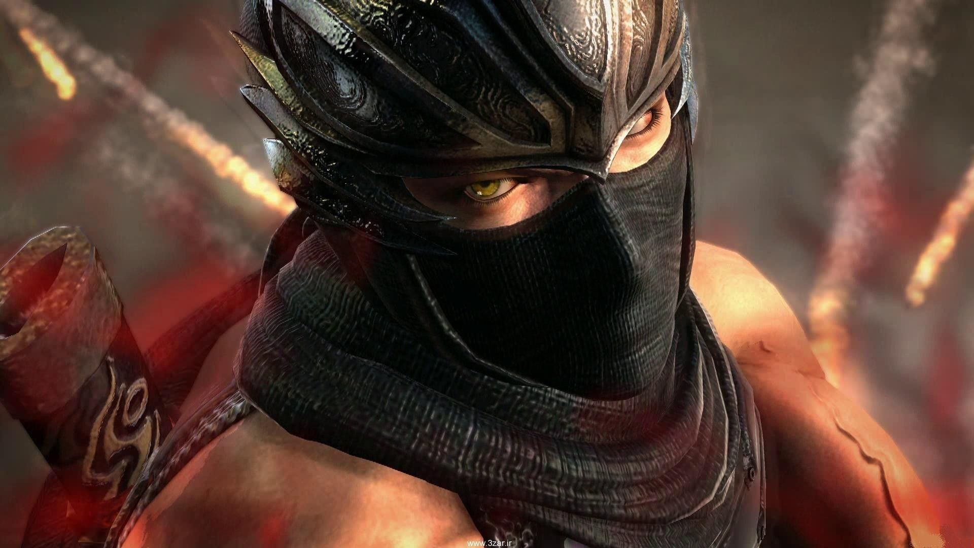 Ninja armato con spada, sfondo scuro, 1920x1080 Full HD 1080p, Laptop