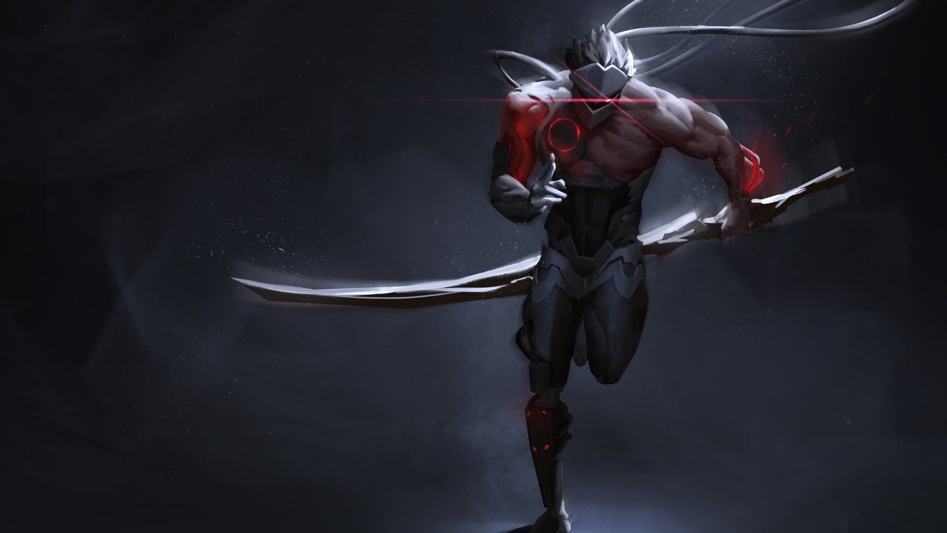 Genji ninja robot Overwatch, sparatutto a squadre, 1920x1080 Full HD, Desktop