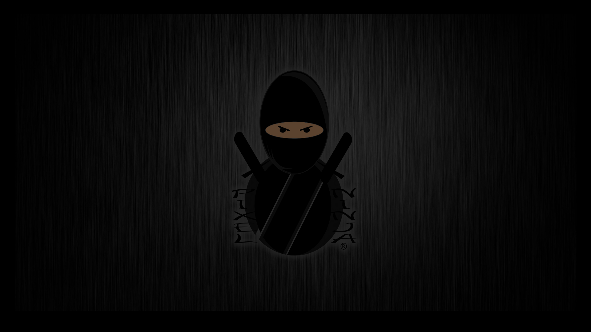 Ninja cartoon nero minimalista, 1920x1080 Full HD, PC