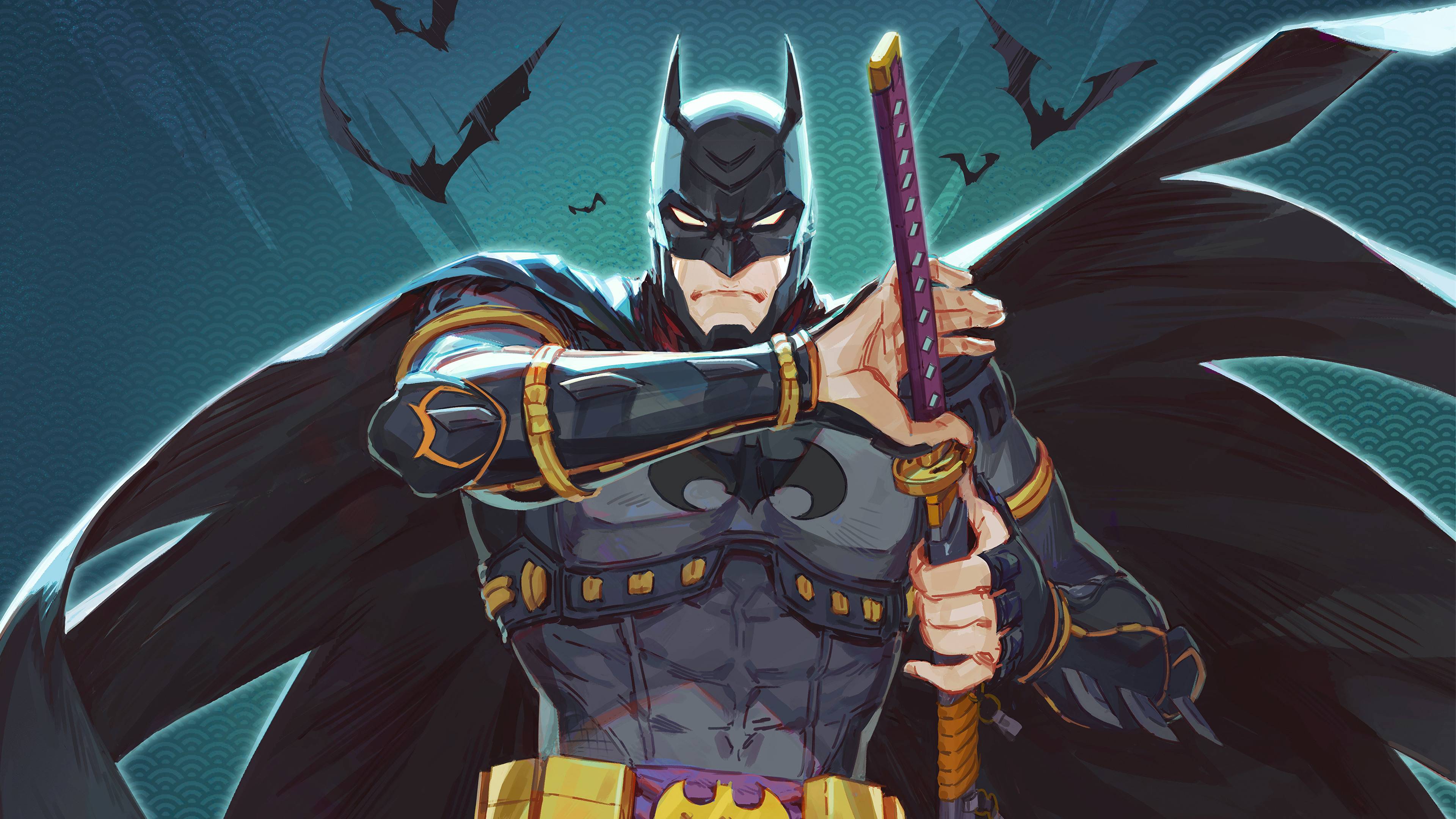 Batman Ninja con katana, 3840x2160 UHD, Monitor 4K