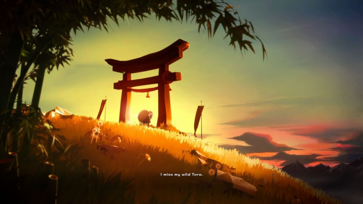 Mini Ninjas torii tramonto, 1244x700 HD, PC Desktop
