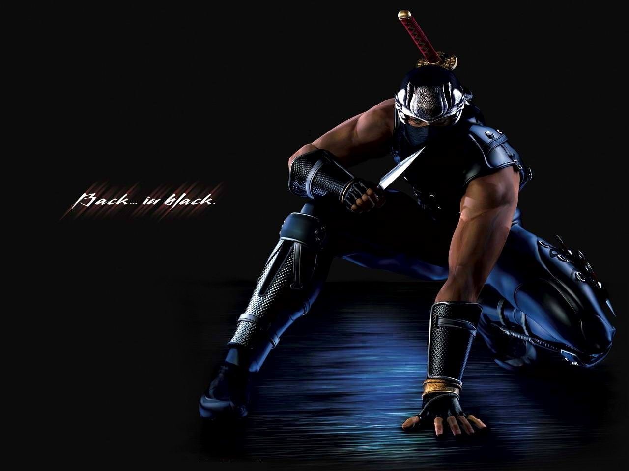 Silhouette ninja luna blu, 1280x720 720p, iMac
