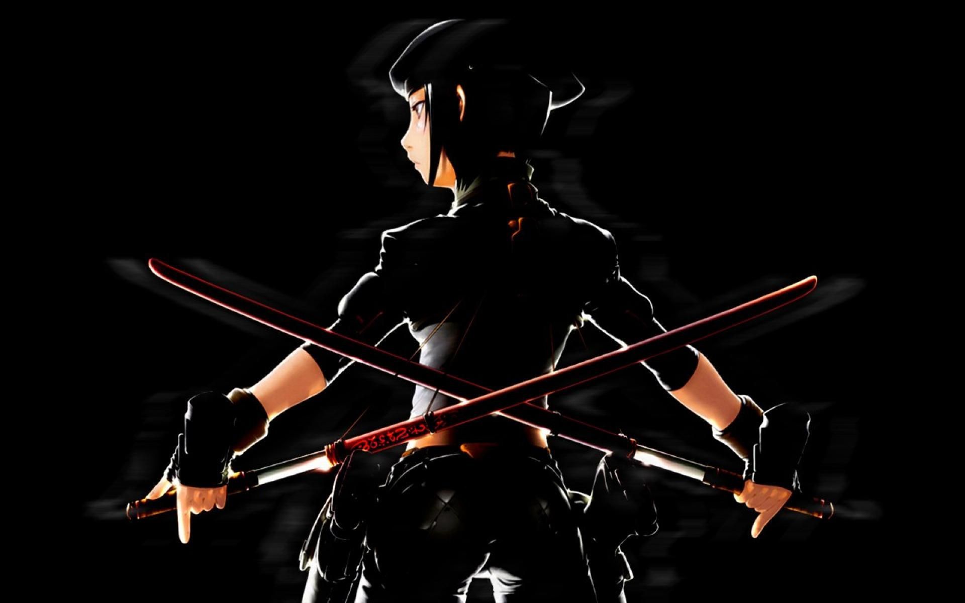 Ninja con katane incrociate, 1920x1200 Full HD+ WUXGA, Desktop