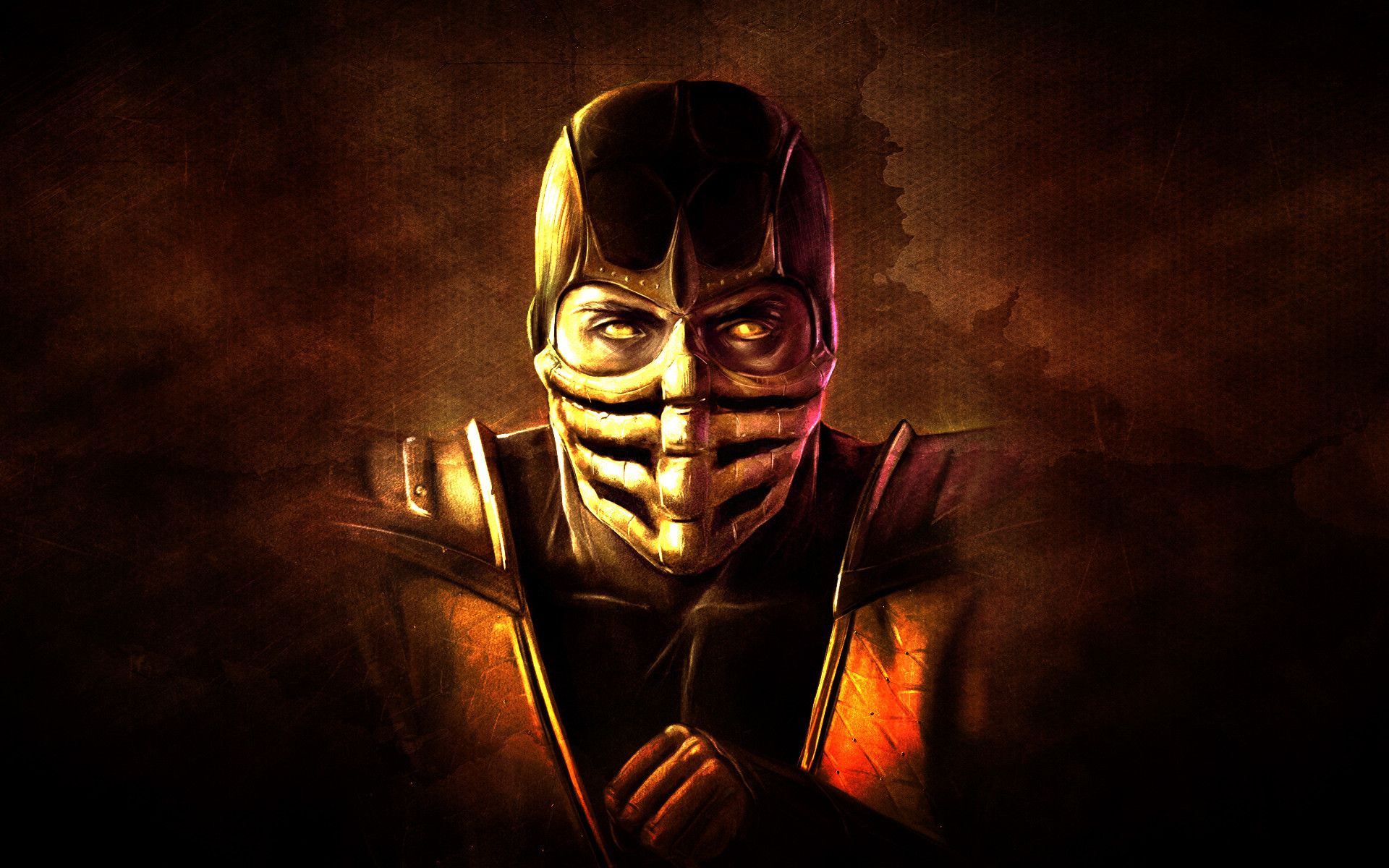 Scorpion Mortal Kombat maschera ninja, picchiaduro, 1920x1200 WUXGA, PC