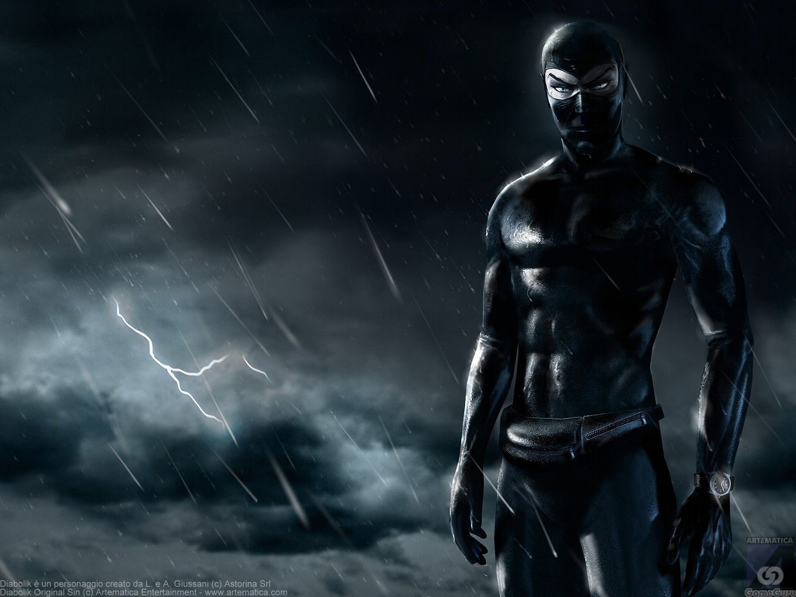 Ninja nero nella tempesta, 1600x1200 HD Ready, Desktop